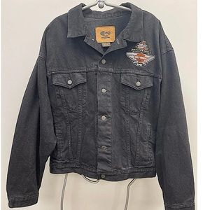 ID WEAR Harley Davidson Miller Genuine Draft Denim Jean Jacket, Cotton